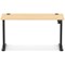 Air Lite 1400mm Slim Height Adjustable Office Desk, Black Leg, Maple