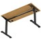 Air Lite 1400mm Slim Height Adjustable Office Desk, Black Leg, Oak