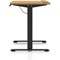Air Lite 1400mm Slim Height Adjustable Office Desk, Black Leg, Oak