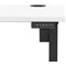 Air Lite 1400mm Slim Height Adjustable Office Desk, Black Leg, White