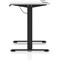 Air Lite 1400mm Slim Height Adjustable Office Desk, Black Leg, White