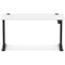 Air Lite 1400mm Slim Height Adjustable Office Desk, Black Leg, White