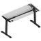 Air Lite 1400mm Slim Height Adjustable Office Desk, Black Leg, White