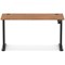 Air Lite 1400mm Slim Height Adjustable Office Desk, Black Leg, Walnut