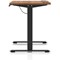 Air Lite 1400mm Slim Height Adjustable Office Desk, Black Leg, Walnut