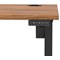 Air Lite 1400mm Slim Height Adjustable Office Desk, Black Leg, Walnut