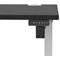 Air Lite 1400mm Slim Height Adjustable Office Desk, Silver Leg, Black