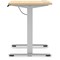 Air Lite 1400mm Slim Height Adjustable Office Desk, Silver Leg, Maple