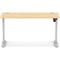 Air Lite 1400mm Slim Height Adjustable Office Desk, Silver Leg, Maple