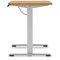 Air Lite 1400mm Slim Height Adjustable Office Desk, Silver Leg, Oak