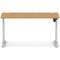 Air Lite 1400mm Slim Height Adjustable Office Desk, Silver Leg, Oak