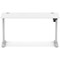 Air Lite 1400mm Slim Height Adjustable Office Desk, Silver Leg, White