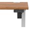 Air Lite 1400mm Slim Height Adjustable Office Desk, Silver Leg, Walnut