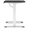 Air Lite 1400mm Slim Height Adjustable Office Desk, White Leg, Black