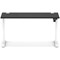 Air Lite 1400mm Slim Height Adjustable Office Desk, White Leg, Black