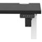 Air Lite 1400mm Slim Height Adjustable Office Desk, White Leg, Black