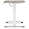 Air Lite 1400mm Slim Height Adjustable Office Desk, White Leg, Grey Oak