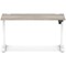 Air Lite 1400mm Slim Height Adjustable Office Desk, White Leg, Grey Oak