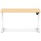 Air Lite 1400mm Slim Height Adjustable Office Desk, White Leg, Maple