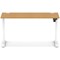 Air Lite 1400mm Slim Height Adjustable Office Desk, White Leg, Oak
