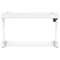 Air Lite 1400mm Slim Height Adjustable Office Desk, White Leg, White