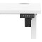 Air Lite 1400mm Slim Height Adjustable Office Desk, White Leg, White