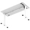 Air Lite 1400mm Slim Height Adjustable Office Desk, White Leg, White