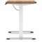 Air Lite 1400mm Slim Height Adjustable Office Desk, White Leg, Walnut