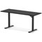 Air Lite 1600mm Slim Height Adjustable Office Desk, Black Leg, Black