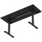 Air Lite 1600mm Slim Height Adjustable Office Desk, Black Leg, Black