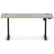 Air Lite 1600mm Slim Height Adjustable Office Desk, Black Leg, Grey Oak
