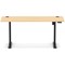 Air Lite 1600mm Slim Height Adjustable Office Desk, Black Leg, Maple