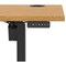 Air Lite 1600mm Slim Height Adjustable Office Desk, Black Leg, Oak