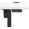 Air Lite 1600mm Slim Height Adjustable Office Desk, Black Leg, White