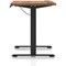 Air Lite 1600mm Slim Height Adjustable Office Desk, Black Leg, Walnut