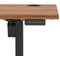 Air Lite 1600mm Slim Height Adjustable Office Desk, Black Leg, Walnut
