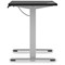 Air Lite 1600mm Slim Height Adjustable Office Desk, Silver Leg, Black