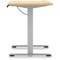 Air Lite 1600mm Slim Height Adjustable Office Desk, Silver Leg, Maple