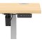 Air Lite 1600mm Slim Height Adjustable Office Desk, Silver Leg, Maple
