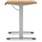 Air Lite 1600mm Slim Height Adjustable Office Desk, Silver Leg, Oak