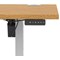 Air Lite 1600mm Slim Height Adjustable Office Desk, Silver Leg, Oak