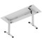 Air Lite 1600mm Slim Height Adjustable Office Desk, Silver Leg, White