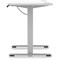 Air Lite 1600mm Slim Height Adjustable Office Desk, Silver Leg, White
