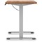 Air Lite 1600mm Slim Height Adjustable Office Desk, Silver Leg, Walnut