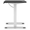 Air Lite 1600mm Slim Height Adjustable Office Desk, White Leg, Black