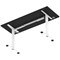 Air Lite 1600mm Slim Height Adjustable Office Desk, White Leg, Black