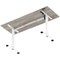 Air Lite 1600mm Slim Height Adjustable Office Desk, White Leg, Grey Oak