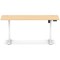 Air Lite 1600mm Slim Height Adjustable Office Desk, White Leg, Maple