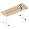 Air Lite 1600mm Slim Height Adjustable Office Desk, White Leg, Maple