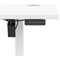 Air Lite 1600mm Slim Height Adjustable Office Desk, White Leg, White